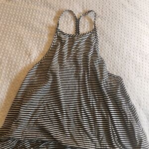 Striped Black and White Hollister Y2K Tank Top
